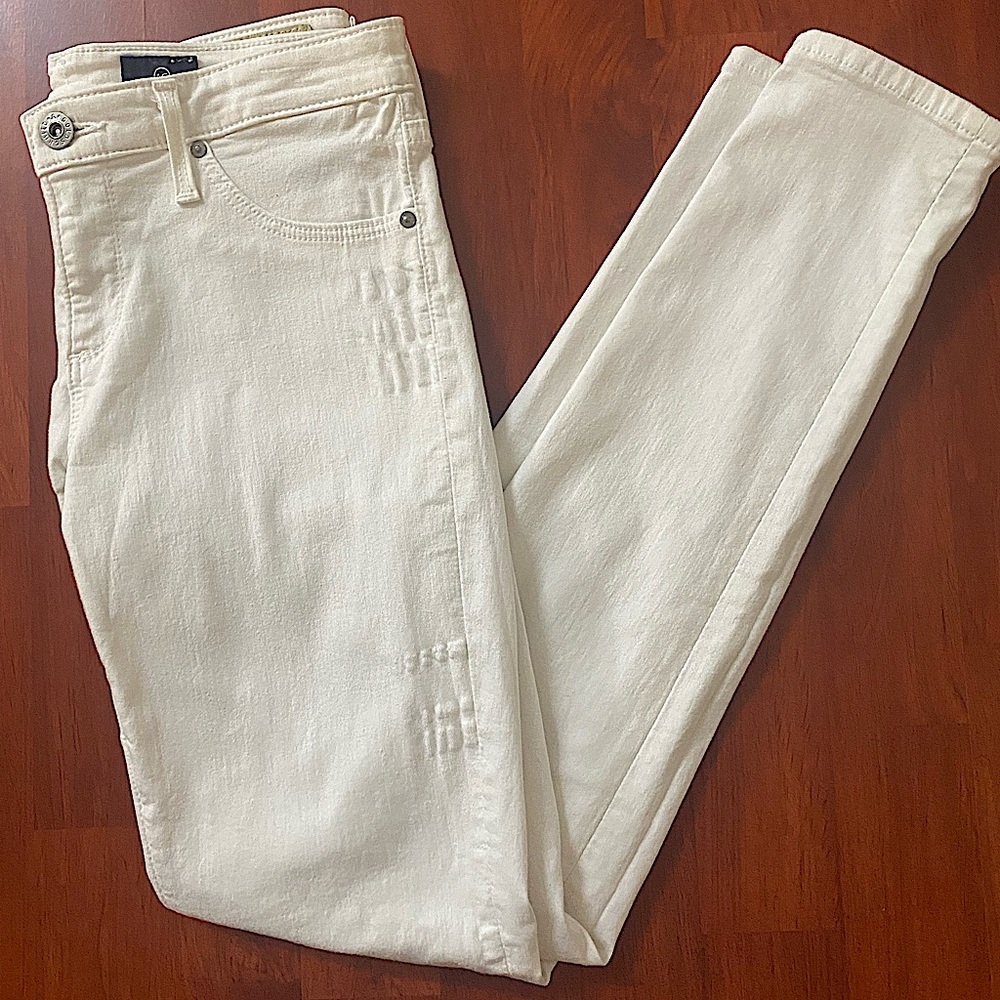 White Designer Adriano Goldschmied Skinny Jeans Couqette LDR Hippie Style